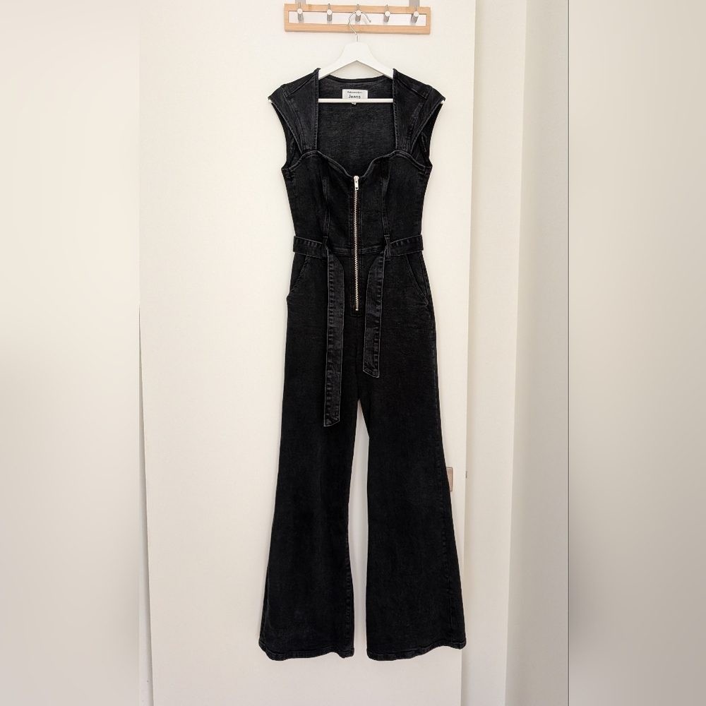 Calypso Wide Leg Denim Jumpsuit - Picture 5 of 6